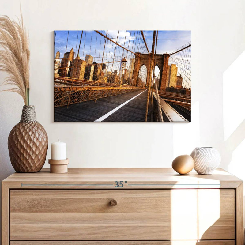 Ravi célèbre pont de Brooklyn, NY, H 16 po x l 24 po