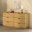 Commode et table de chevet modernes et naturelles 2 pièces Chrystie-124514891
