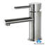 Robinet de lavabo de salle de bain à poignée simple Blossom - Robinet de meuble-lavabo monotrou en laiton massif avec tuyau d'alimentation en eau, robinet de lavabo moderne, installation facile-24280006