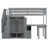 Loft Bed With Cabinet, Open Wardrobe And Bookcase-2035024160-2035024162