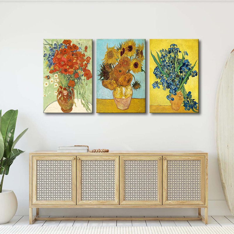 3 Piece Wrapped Canvas Print, 60 cm H x 120 cm W