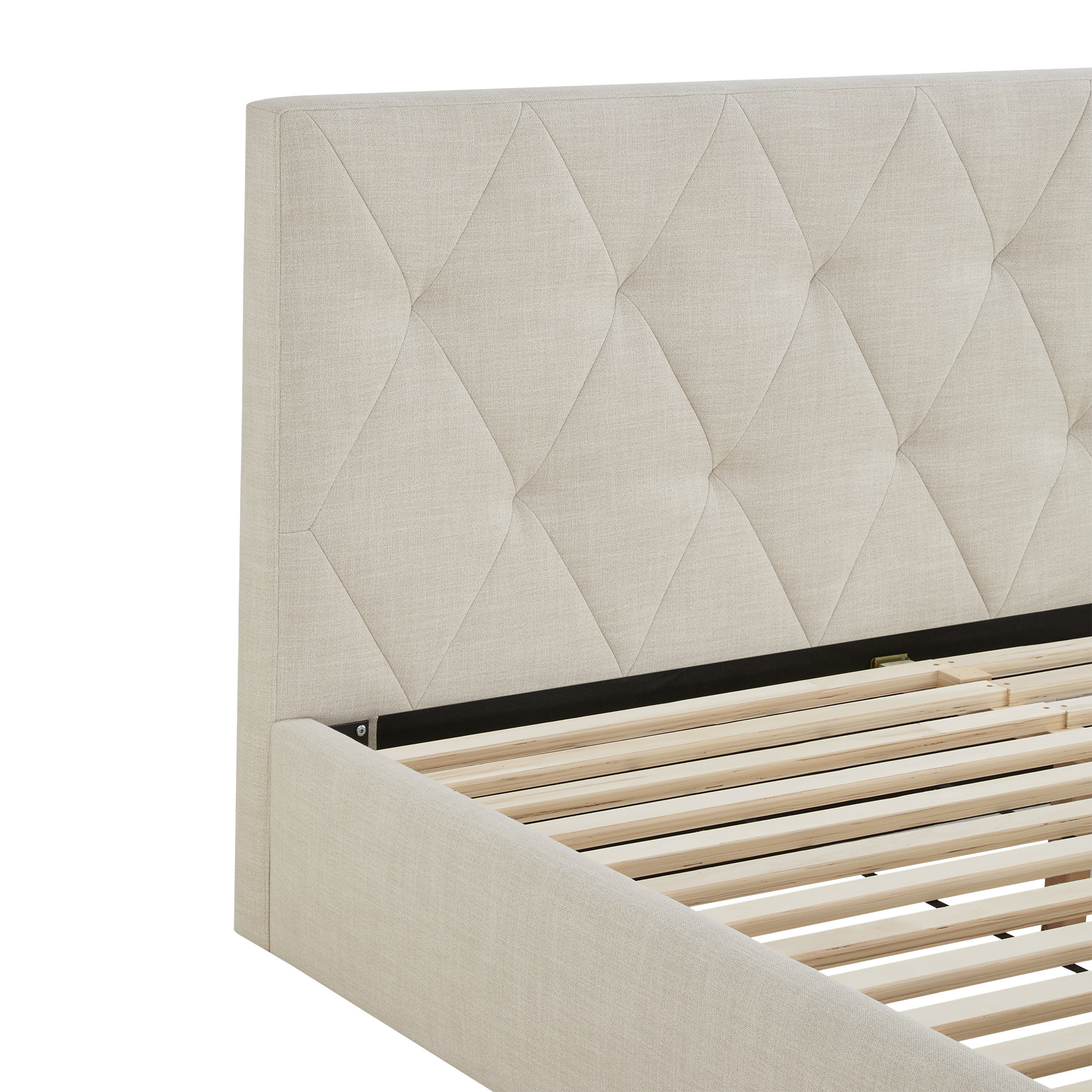 Jayla Diamond Tufted Upholstered Platform Bed, King