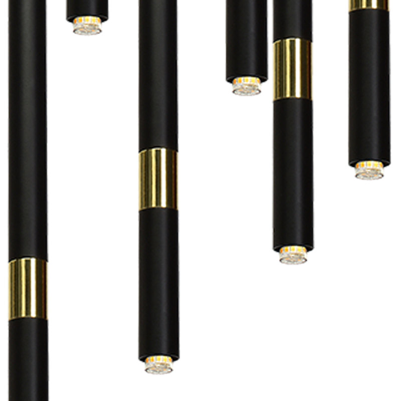 Firmin 7 - Light Black/Gold Cluster Pendant