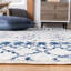 Tapis bleu marine / ivoire Sturdivant-99767326