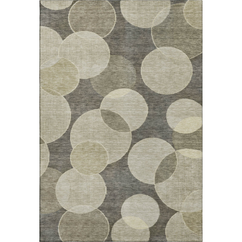 Premium Machine Washable Lubbers AMF1751 Geometric Rug, Rectangle 3' x 5'