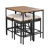5-Piece Foldable Bar Height Outdoor Dining Set With Cushioned Stools