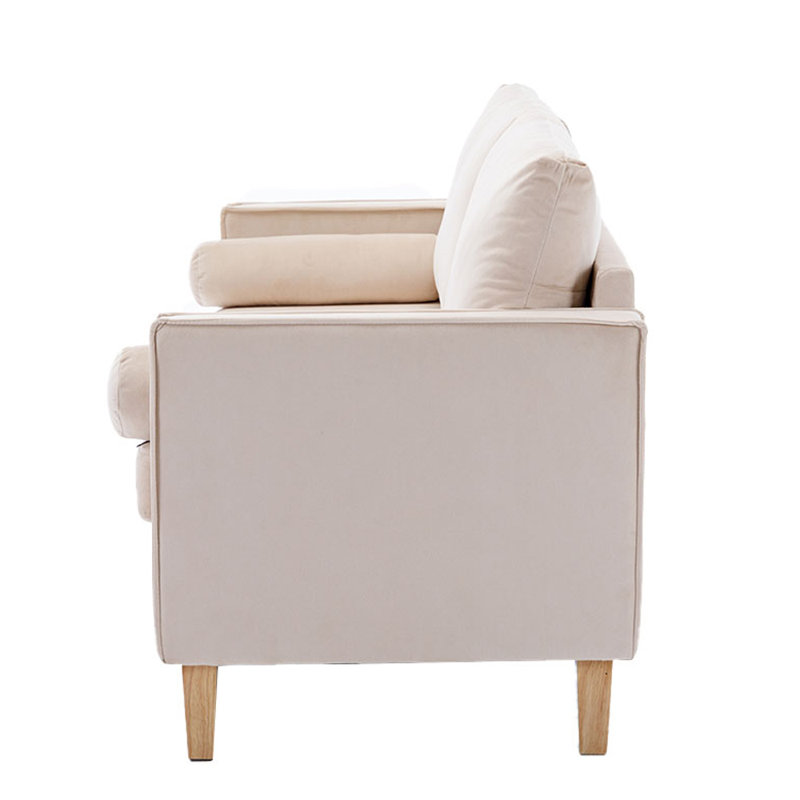 67.3'' Velvet Loveseat, Beige