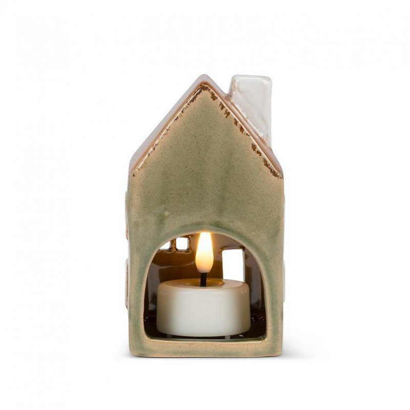 Narrow House With Windows Tealight Candle Holder