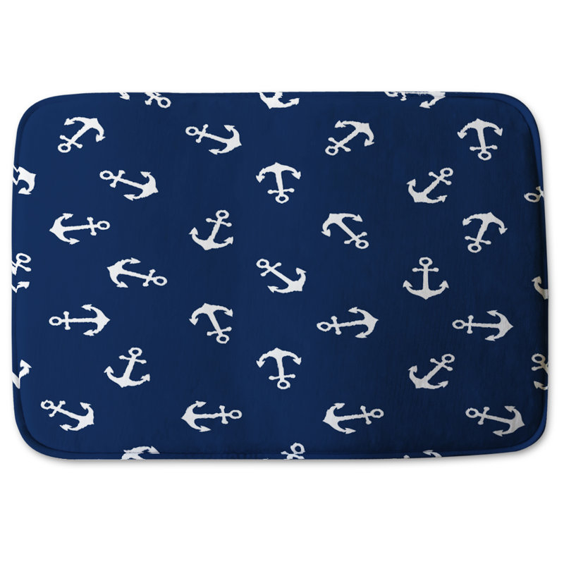 Norby Polyester Shower Curtain Set, Navy