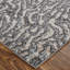 Tapis abstrait beige / gris anthracite tissé à la machine Queens Boulevard-932088507