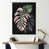 Impression noire sur toile encadrée sélectionné