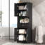 Grande armoire de salle de bain avec quatre portes, grand espace de rangement ouvert, armoire de rangement supérieure