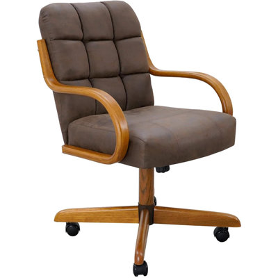 Chromcraft Set Of 1 Chairs Fabric Swivel Tilt Chairs Ultra Comfortable Kitchen Chairs With Wheels For Home Kitchen