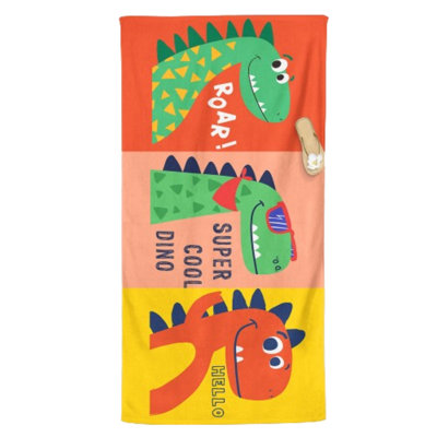 Fine Fiber  Dinosaur Color  Printing Drying Beach Towel Bath Towel Wrap Towel Bath Towel