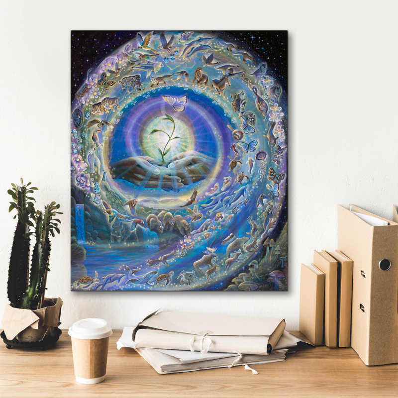 Toile épique Graffiti «Spiral Of Creation» par Verena Wild, 20 po x 24 po, H 24 po x l 20 po