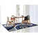 Tapis abstrait bleu Arlane