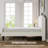Modern Velvet Upholstered Platform Bed With Curved Headboard,Charging Station-8408248-8408250