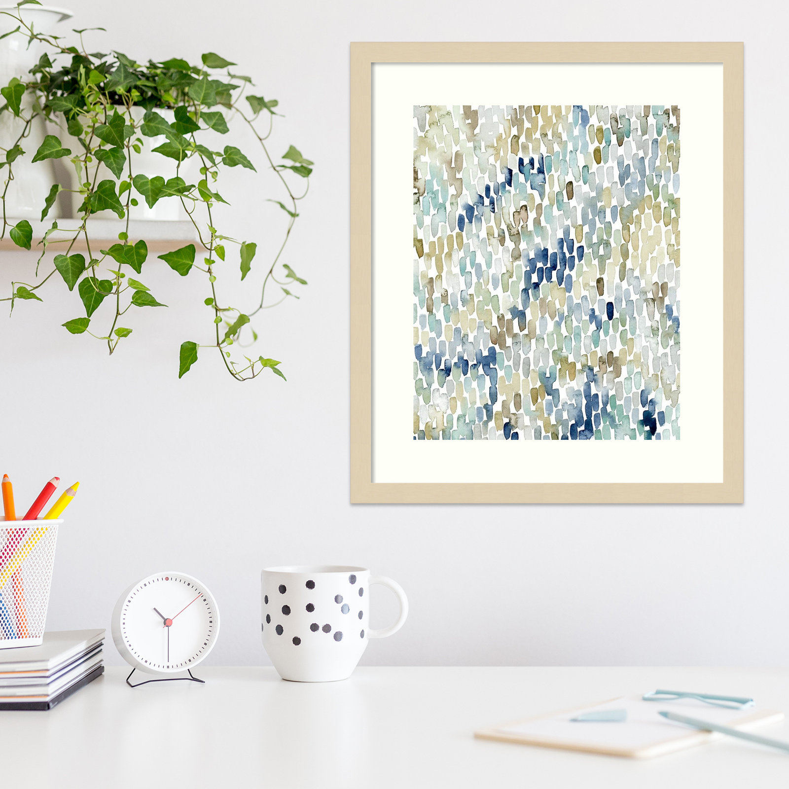 River Wavelets I by Grace Popp, Natural Framed Paper, 20" H x 17" W