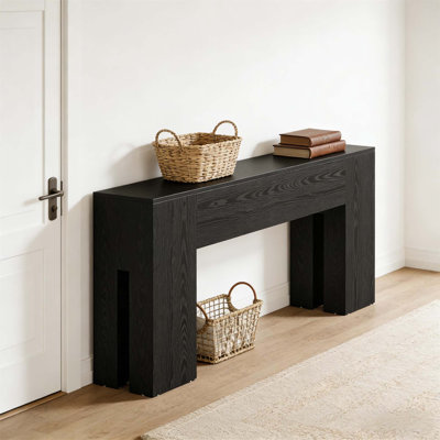 Table de vestibule rustique en bois avec dessus renforcé renforcé et design polyvalent pour les entrées modernes