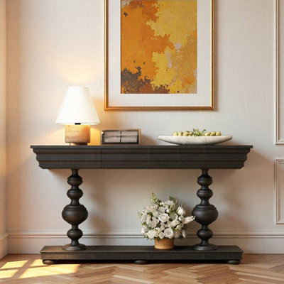 American Vintage Solid Wood Console Table by Orren Ellis