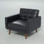 Fauteuil d'appoint rembourré en similicuir de 36,61 po de large avec siège capitonné (ensemble de 3)-119023950