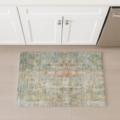 Machine Washable Indoor/Outdoor Chantille ACN2310 Abstract Rug