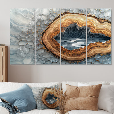 Hiver, forêt, chemin de la rivière Crystal III - forêt, décoration murale - art mural traditionnel