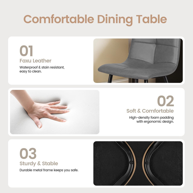 4 - Person Extendable Dining Set, Grey, Grey