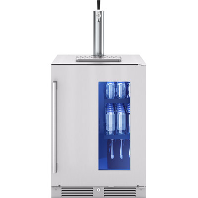 Presrv 5.6 cu. ft. Convertible Beer Kegerator in Stainless Steel with Single Tap and 107-Can Beverage Storage