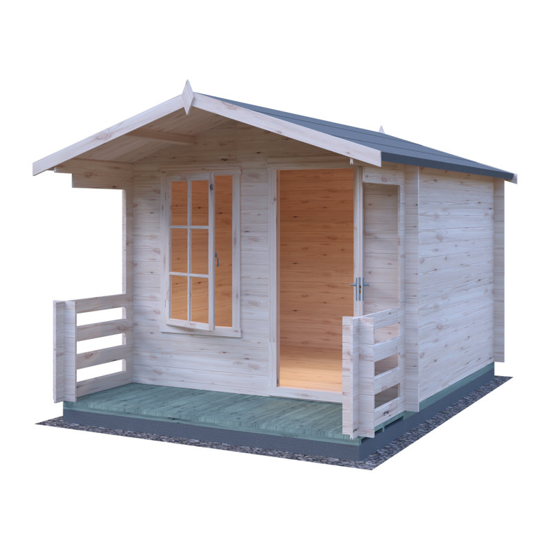 Pinsca 9 x 12 Ft. Tongue & Groove Log Cabin, No