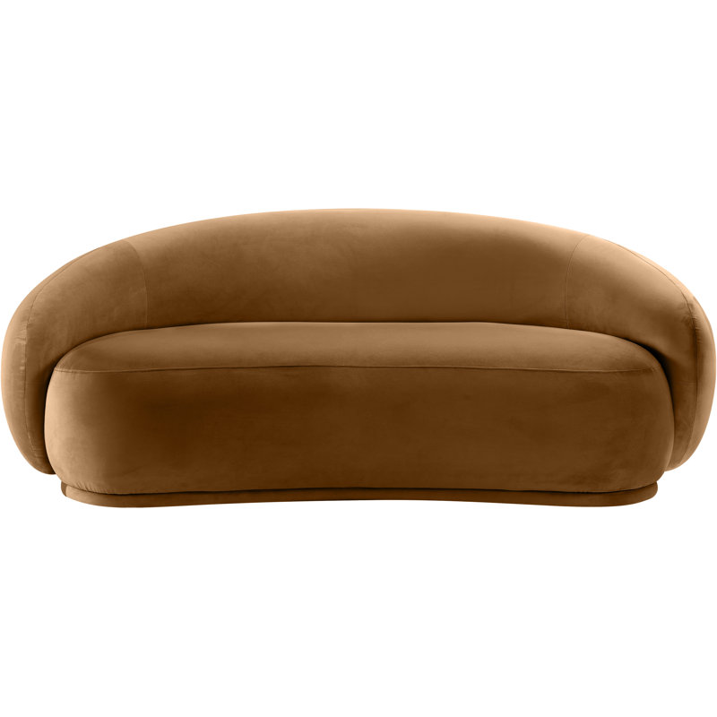 Causeuse en velours Emery, Velours selle