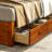 Modern Twin Size Platform Bed Frame Storage Bed With 3 Drawers Bedroom Furniture-1329455807