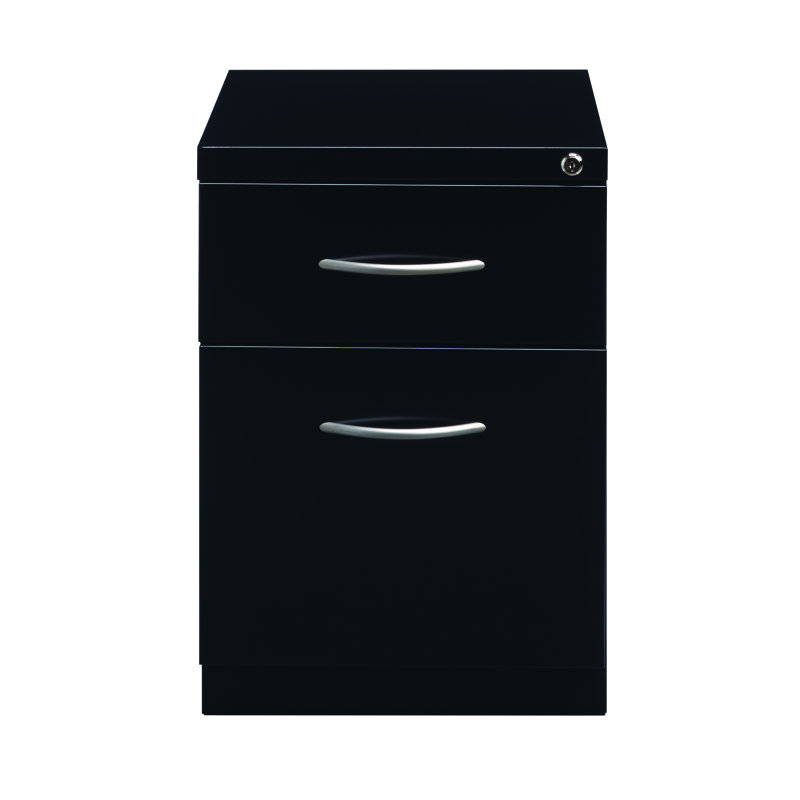 15'' Wide Mobile Steel File Cabinet, Black