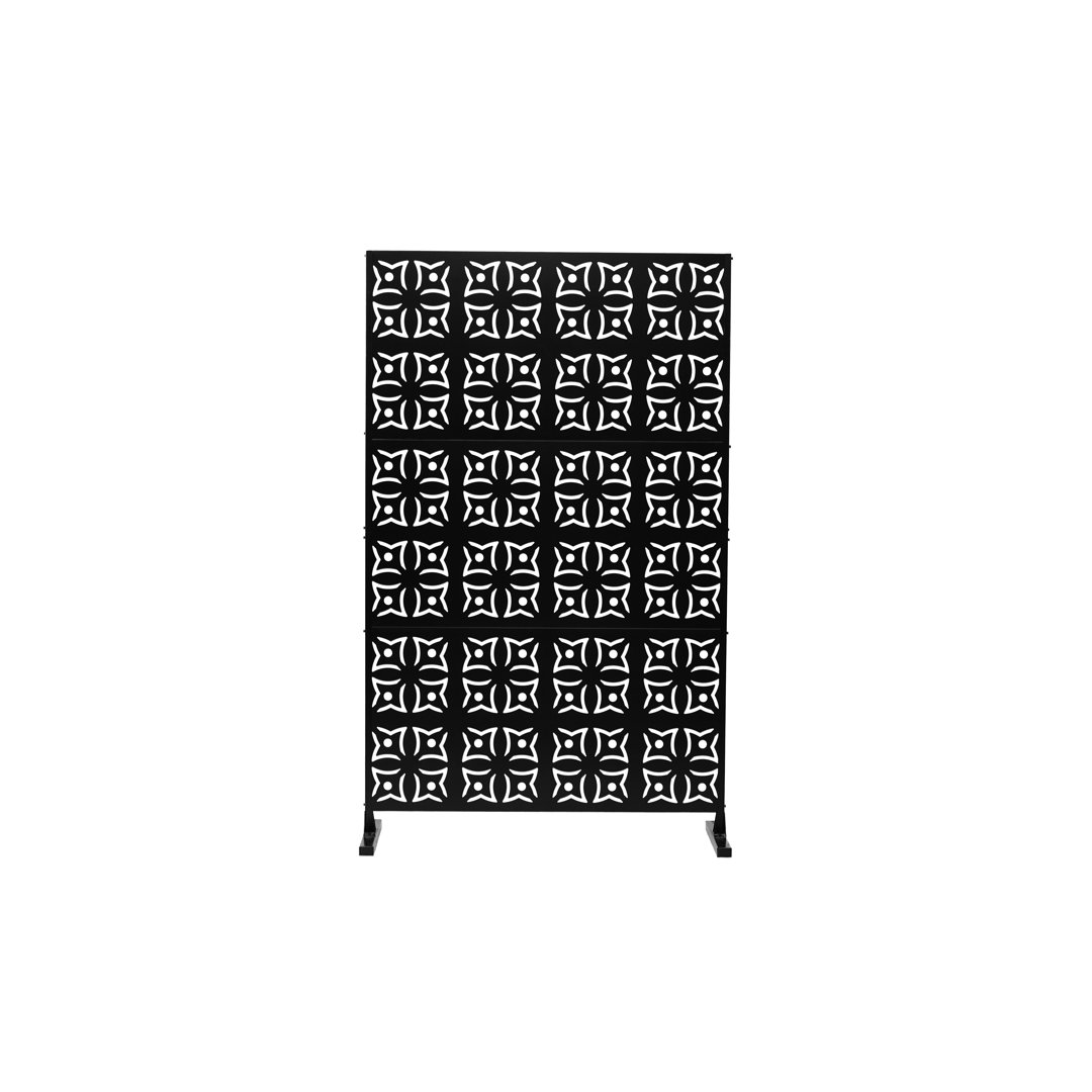 71.5"H X 47.2"W Outdoor Privacy Screen 3-Panel Freestanding, Decorative Room Divider EASCOM