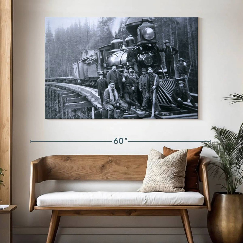 Lilie Railroad Construction Crew 1886, H 34 po x l 51 po