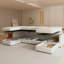 Grand canapé modulaire moderne, canapé modulaire en U avec fonction de rangement-806272560