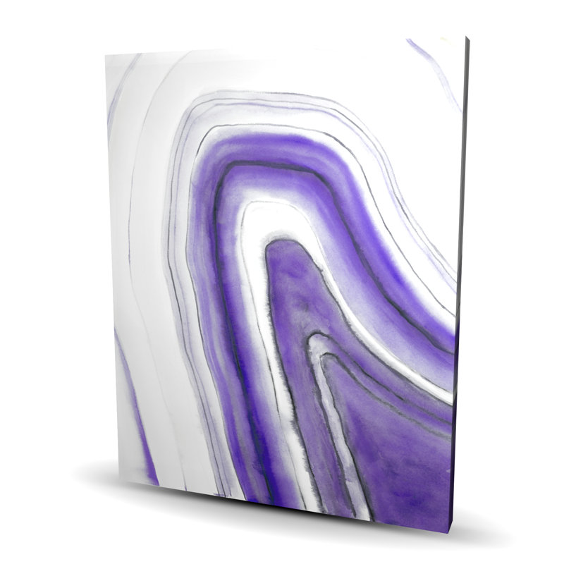 Géode ronde mauve - toile Minerals mauves pour la décoration intérieure
