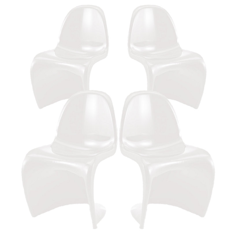 Chaise d'appoint empilable Kelli, Blanc