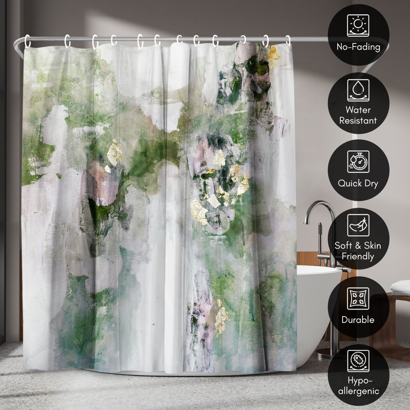 Rideau de douche 71 "x 74", Leaf It Alone par Christine Olmstead