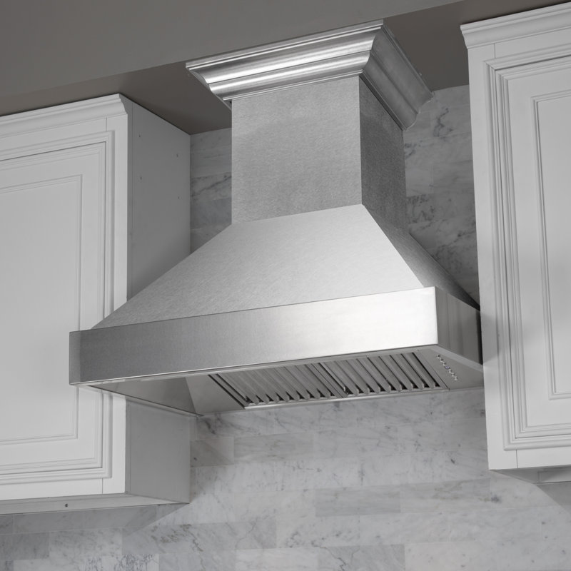 36" Fingerprint Resistant Stainless Steel Range Hood with Fingerprint Resistant Shell (8654SN-36), Satin Stainless Steel
