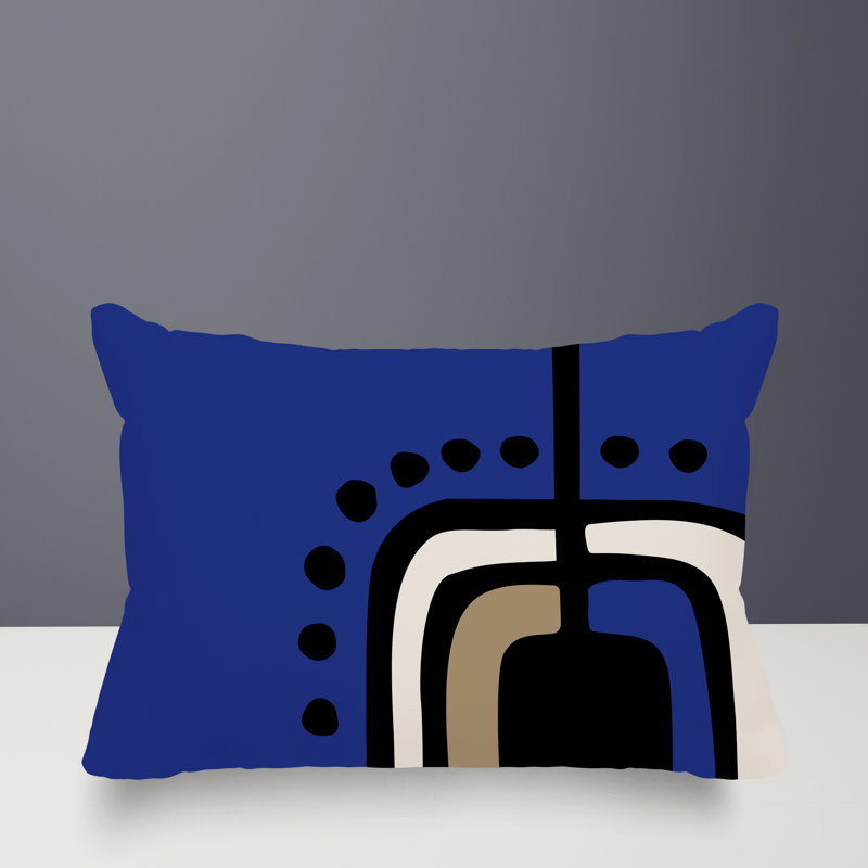 Coussin lombaire réversible intérieur / extérieur Sofi Minimalist, H 18 po x l 25 po, Marine