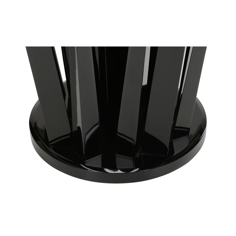 Geode Glass End Table, Black