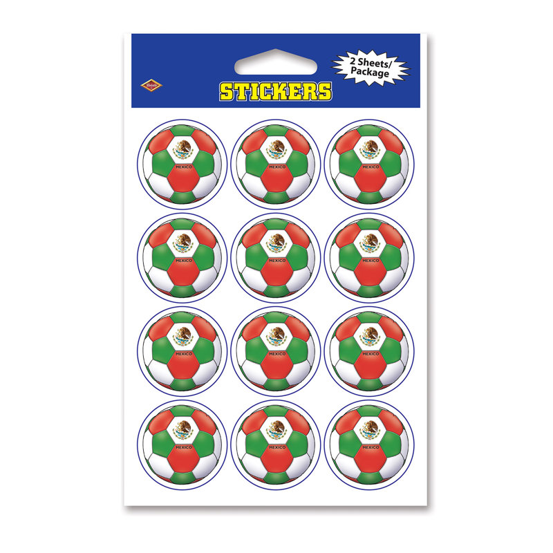 Stickers - Mexico - 4" x 6" Sh - Pack of 12