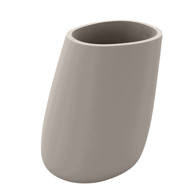 Stone Resin Pot Planter, 47.25" H x 40.75" W x 32.75" D, Taupe