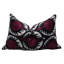 Housse de coussin décorative rouge / noire faite à la main et insert de duvet de qualité supérieure