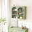 Daejhun Modern Woven-Pattern Wall Cabinet – Tempered Glass Door Storage with 3 Adjustable Shelves, Space-Saving Design for Entryway, Bathroom & Living Room-1164848936