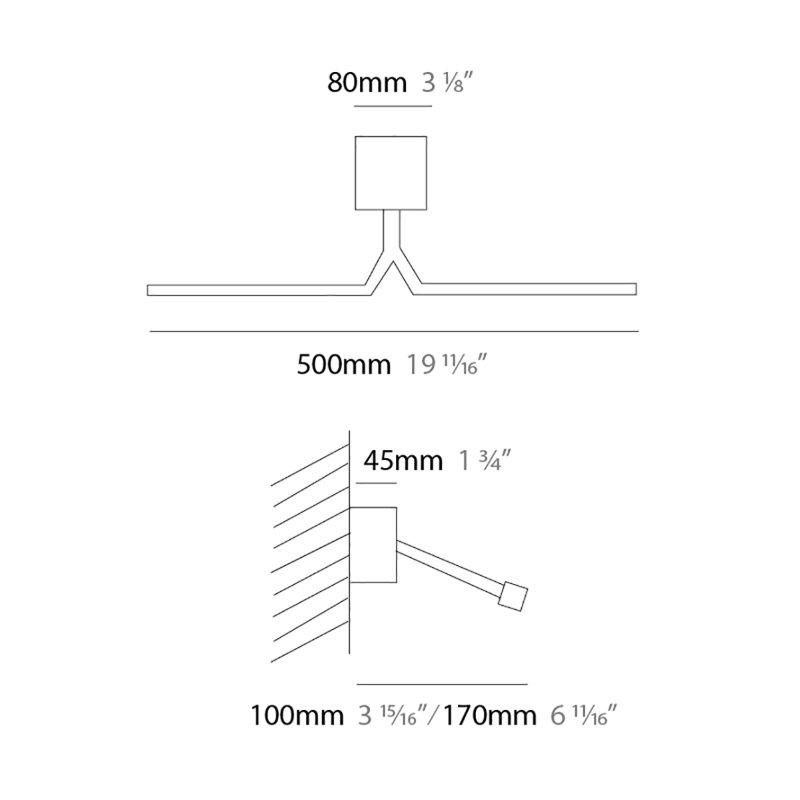Ypsilon - 16.69 Inch 4.8W 1 LED Armed Sconce, Brushed Bronze