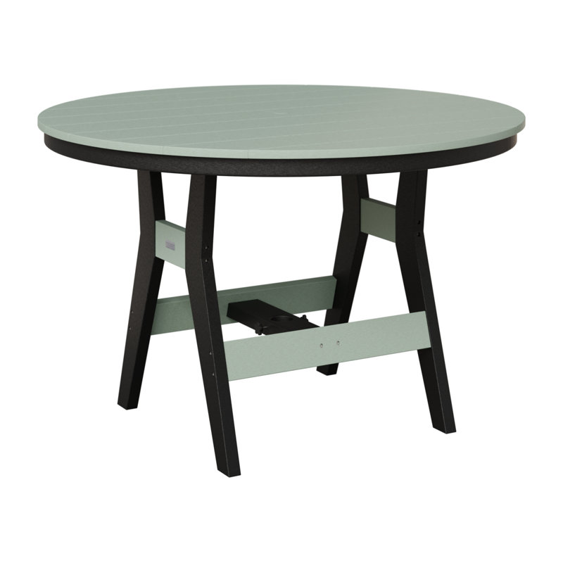 Table de bar ronde 48 po Berlin Gardens Harbor, Noir, Écume de mer, écume de mer
