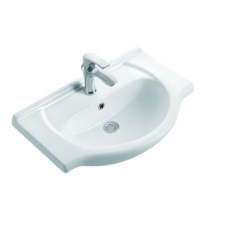 Capri en céramique 30 po Capri blanc, Centres de 8 po