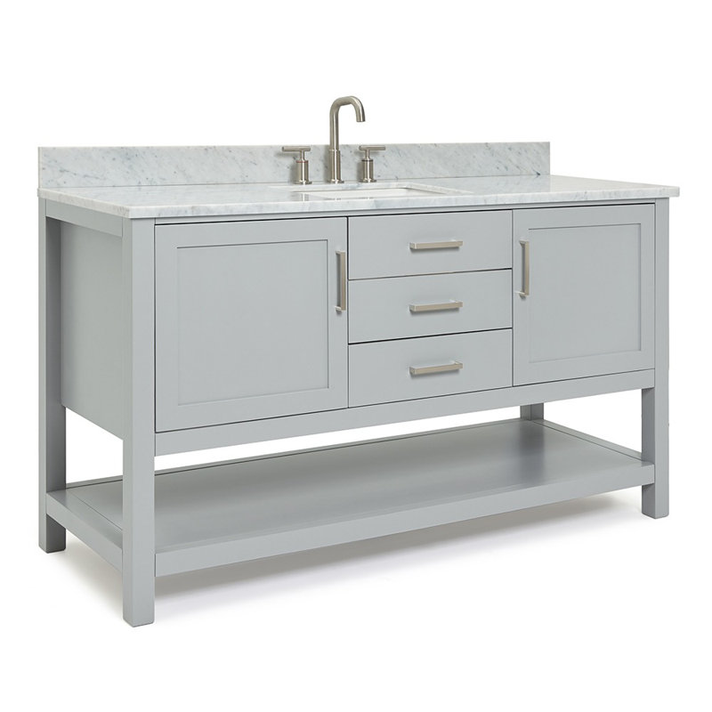 Bayhill 61'' W Single Vanity, Gray